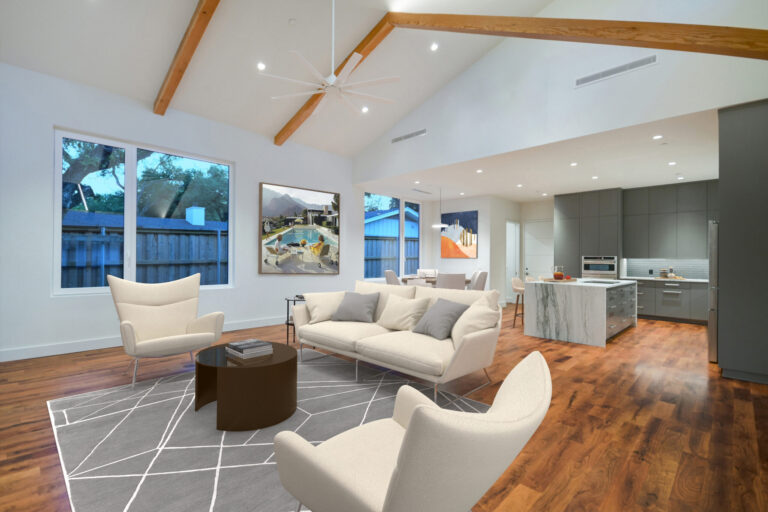 Custom Home Projects 26 Living-Kitchen-Dining-Staged-Westwood