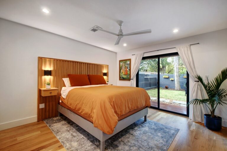 Custom Home Projects 9 Modern Bedroom with Sliding Glass Doors