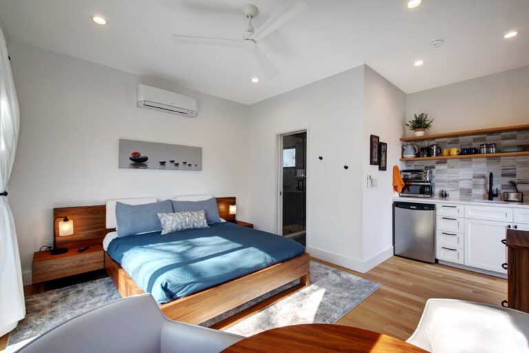 Custom Home Projects 16 Modern Bedroom with Wooden Bed Frame