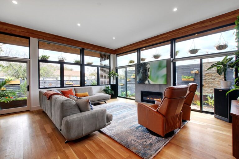 Custom Home Projects 4 Modern Living Room with Large Windows