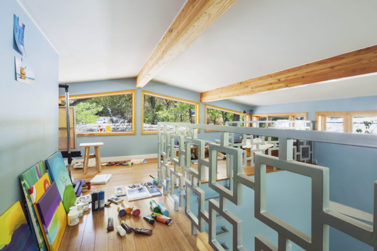 Custom Home Projects 31 Modern-Loft-with-Wooden-Ceiling-Beams