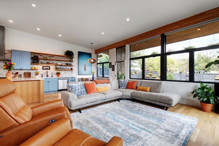 Custom Home Projects 5 Spacious Living Room with Sectional Sofa