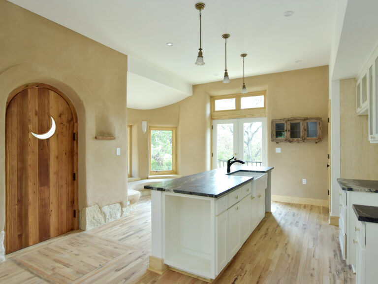 Custom Home Projects 41 Straw-Bale-Home-Kitchen-with-Island